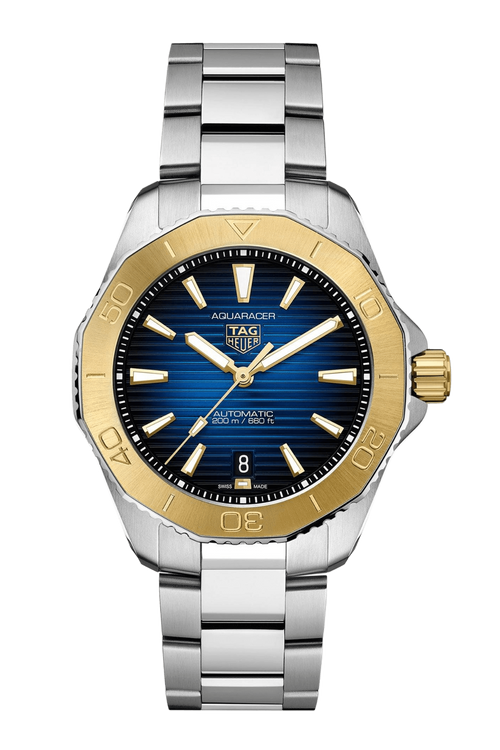TAG Heuer Aquaracer Professional 200 Date 40mm 18k Gold Blue Dial Men's Watch