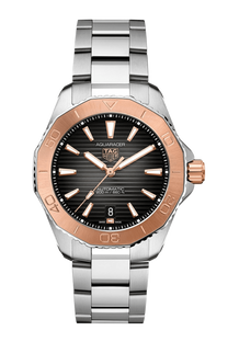 TAG Heuer Aquaracer Professional 200 Date 40mm 18k Rose Gold Black Dial Men's Watch