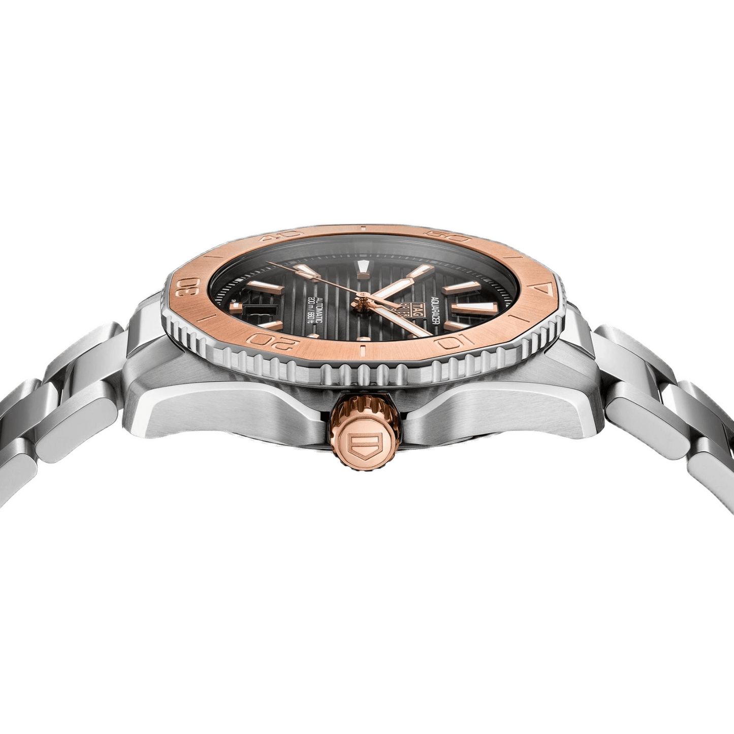 TAG Heuer Aquaracer Professional 200 Date 40mm 18k Rose Gold Black Dial Men's Watch