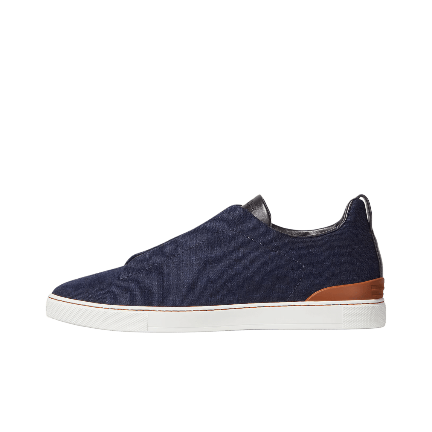 Zegna Men's Cotton Denim Triple Stitch Sneakers