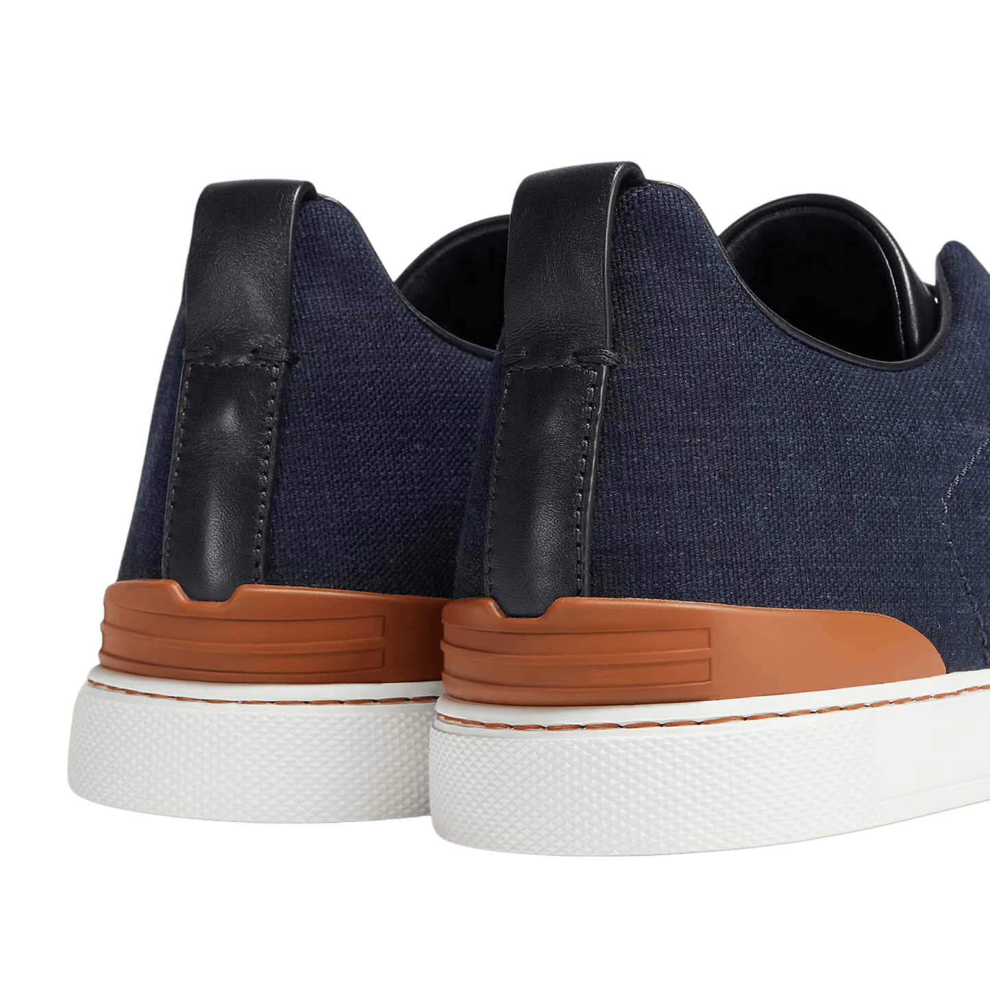 Zegna Men's Cotton Denim Triple Stitch Sneakers