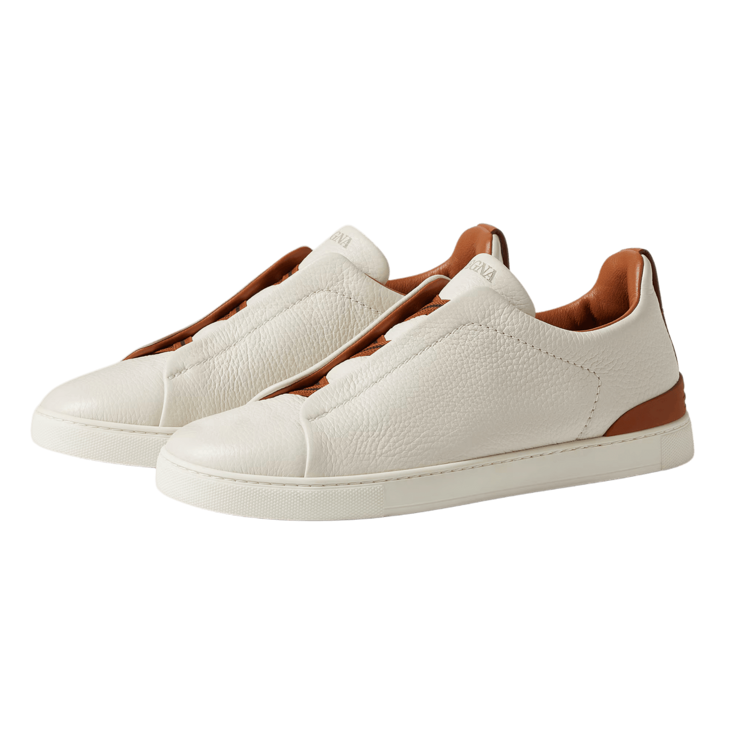 Zegna Men's Deerskin Triple Stitch Sneakers