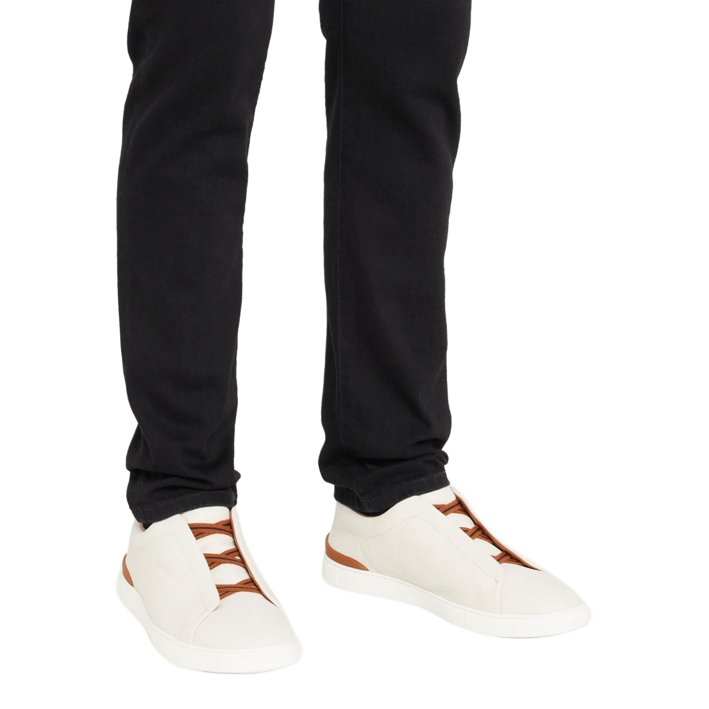 Zegna Men's Deerskin Triple Stitch Sneakers