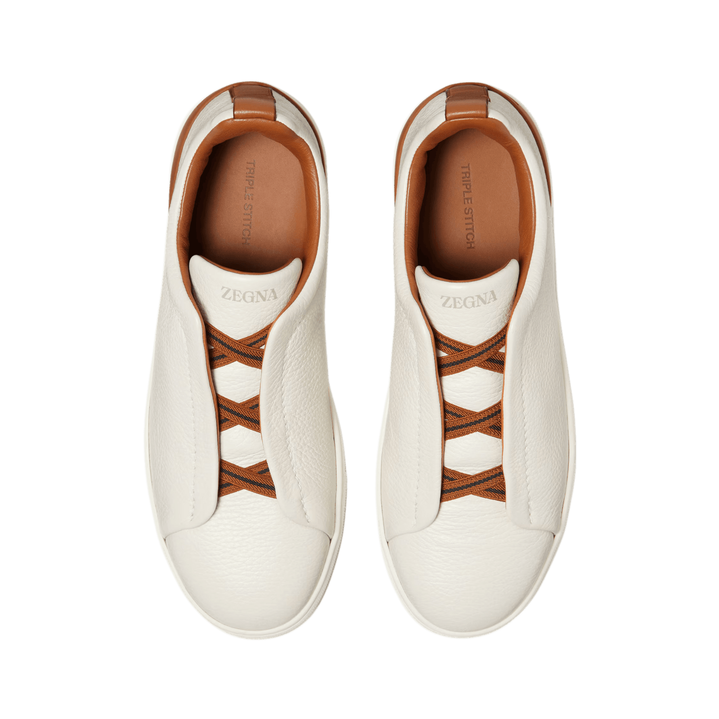 Zegna Men's Deerskin Triple Stitch Sneakers
