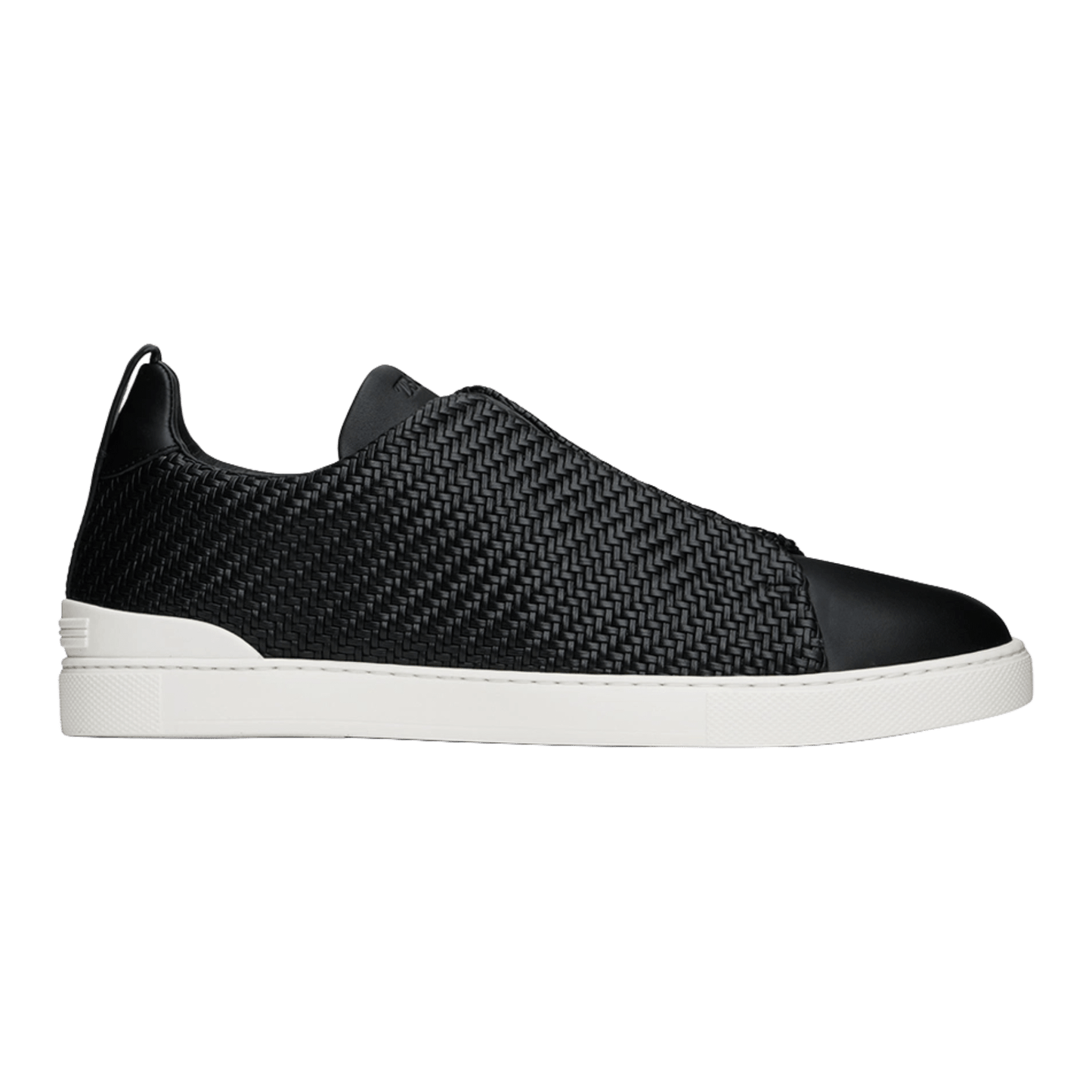 Zegna Men's Pelletessuta Leather Triple Stitch Sneakers