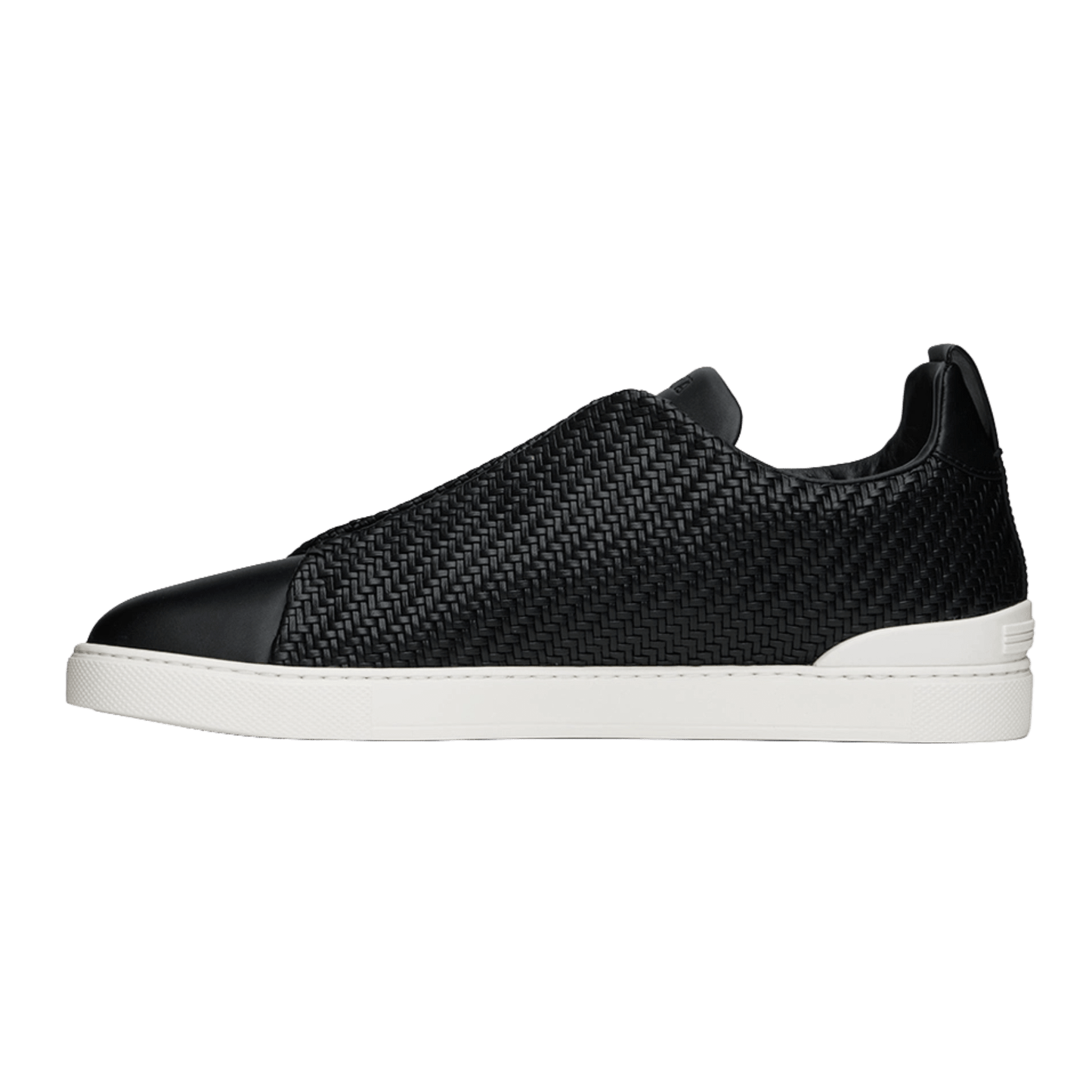 Zegna Men's Pelletessuta Leather Triple Stitch Sneakers