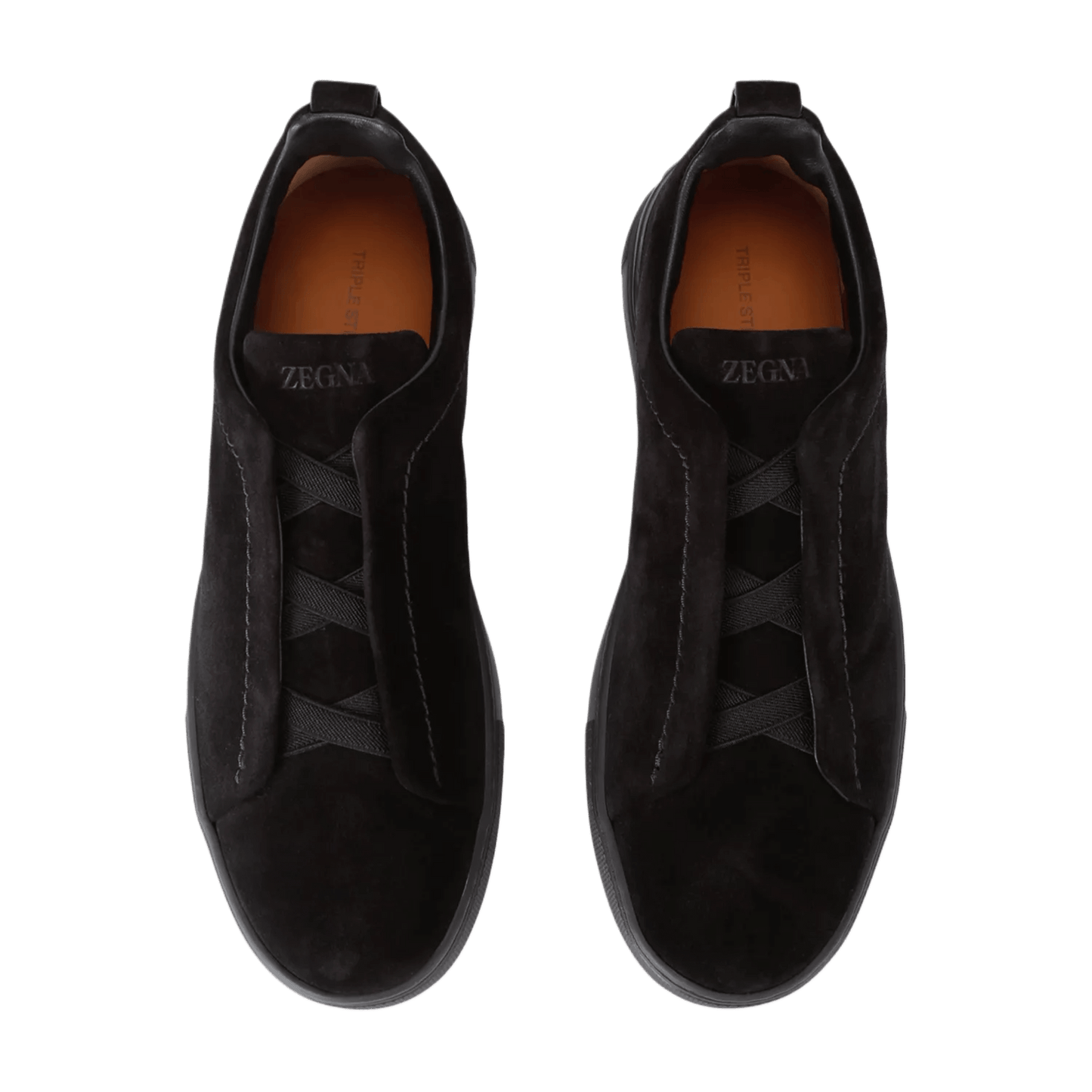 Zegna Men's Suede Triple Stitch Sneakers