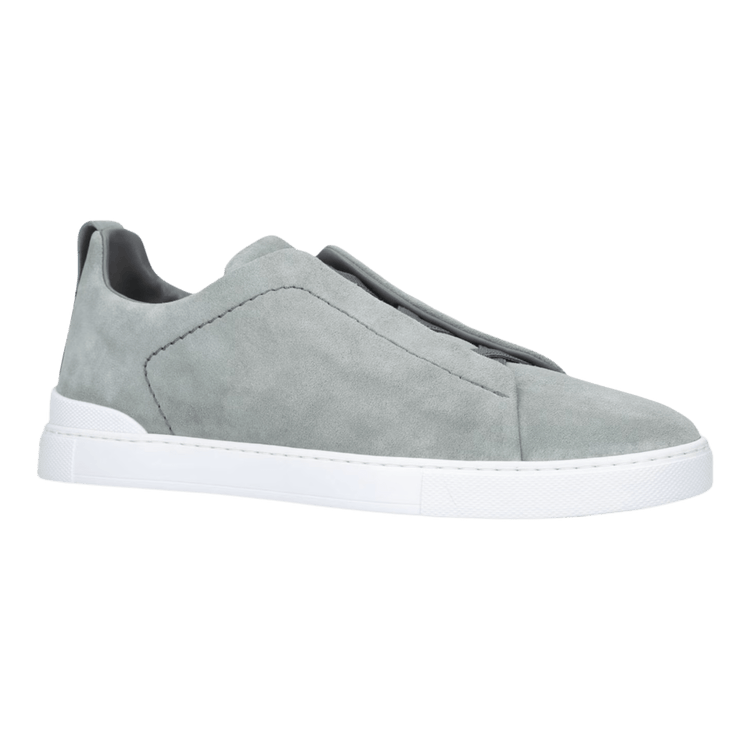 Zegna Men's Suede Triple Stitch Sneakers