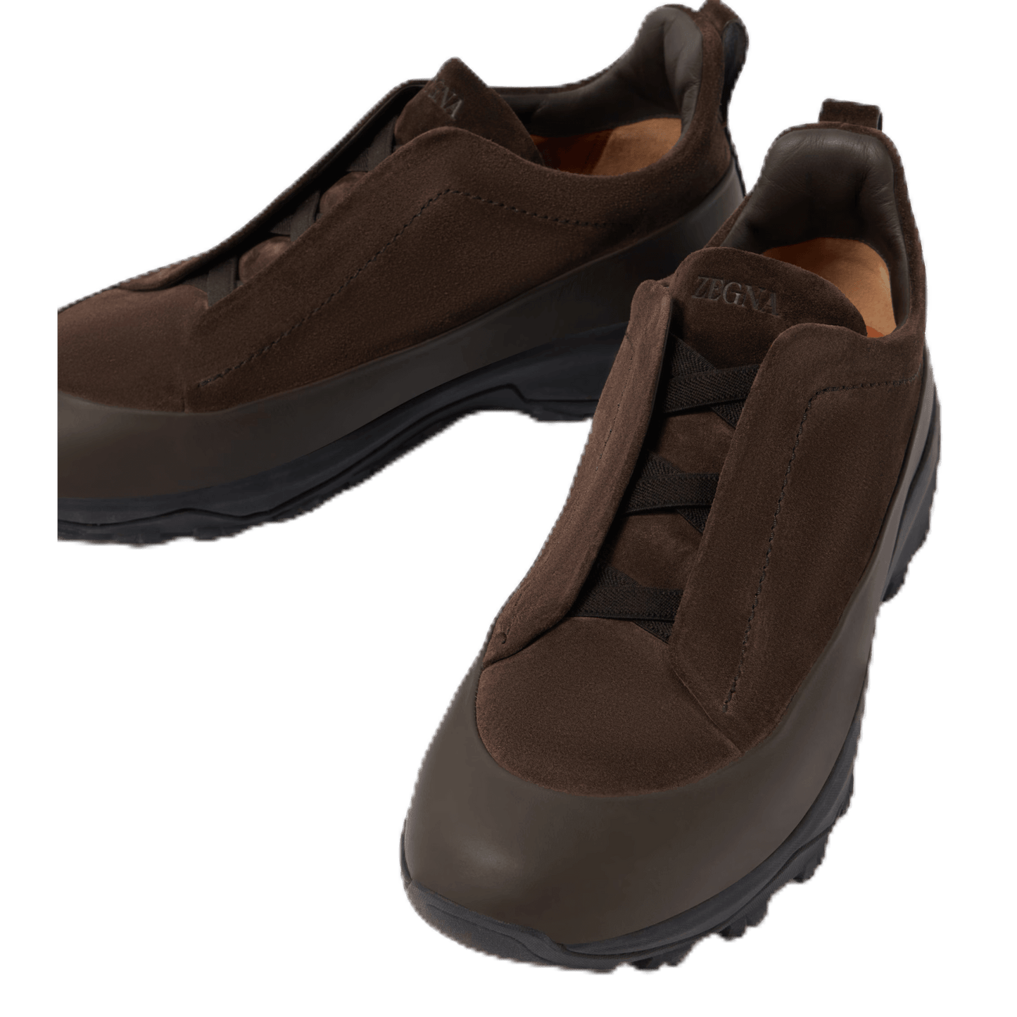 Zegna Men's Triple Stitch Monte Suede Sneakers
