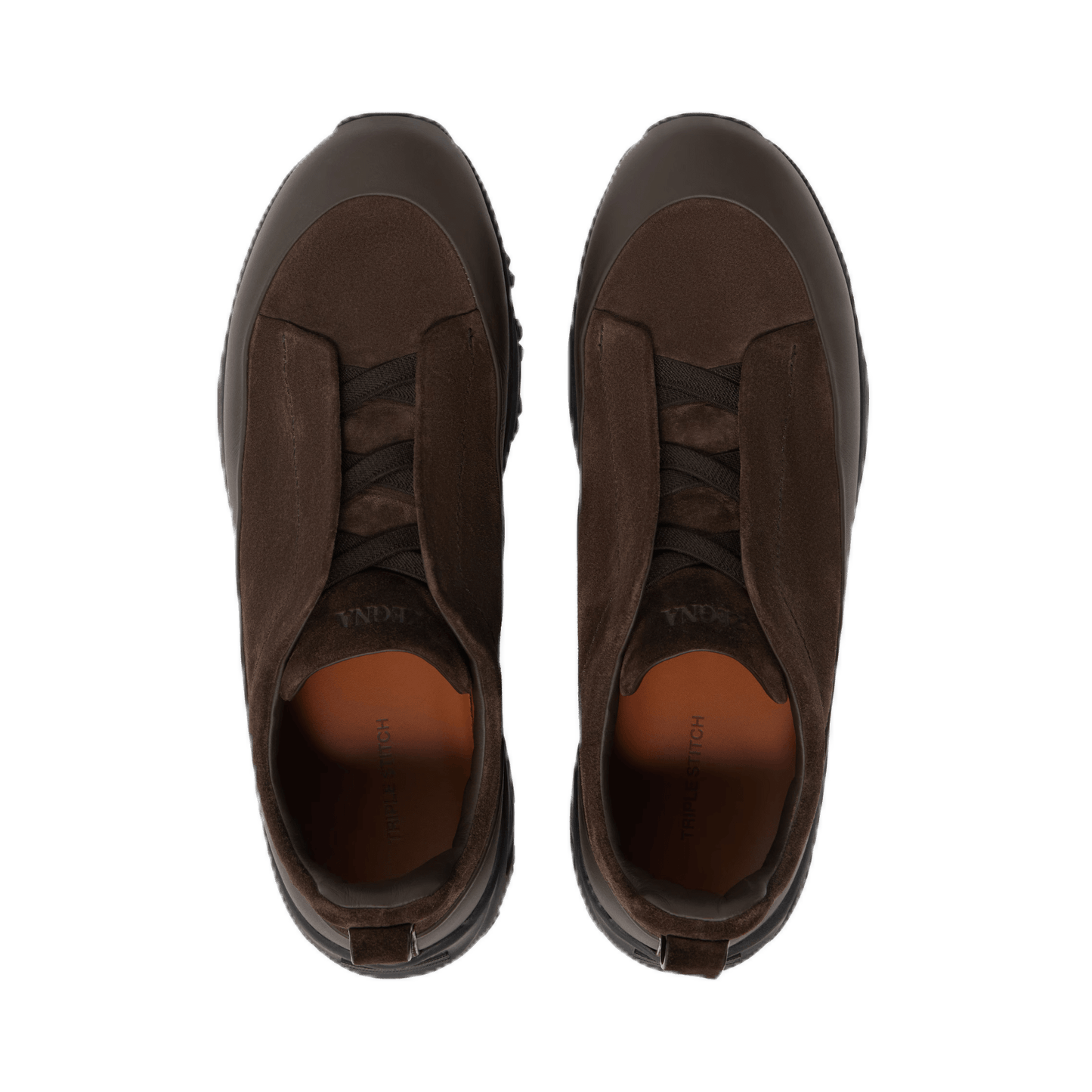Zegna Men's Triple Stitch Monte Suede Sneakers