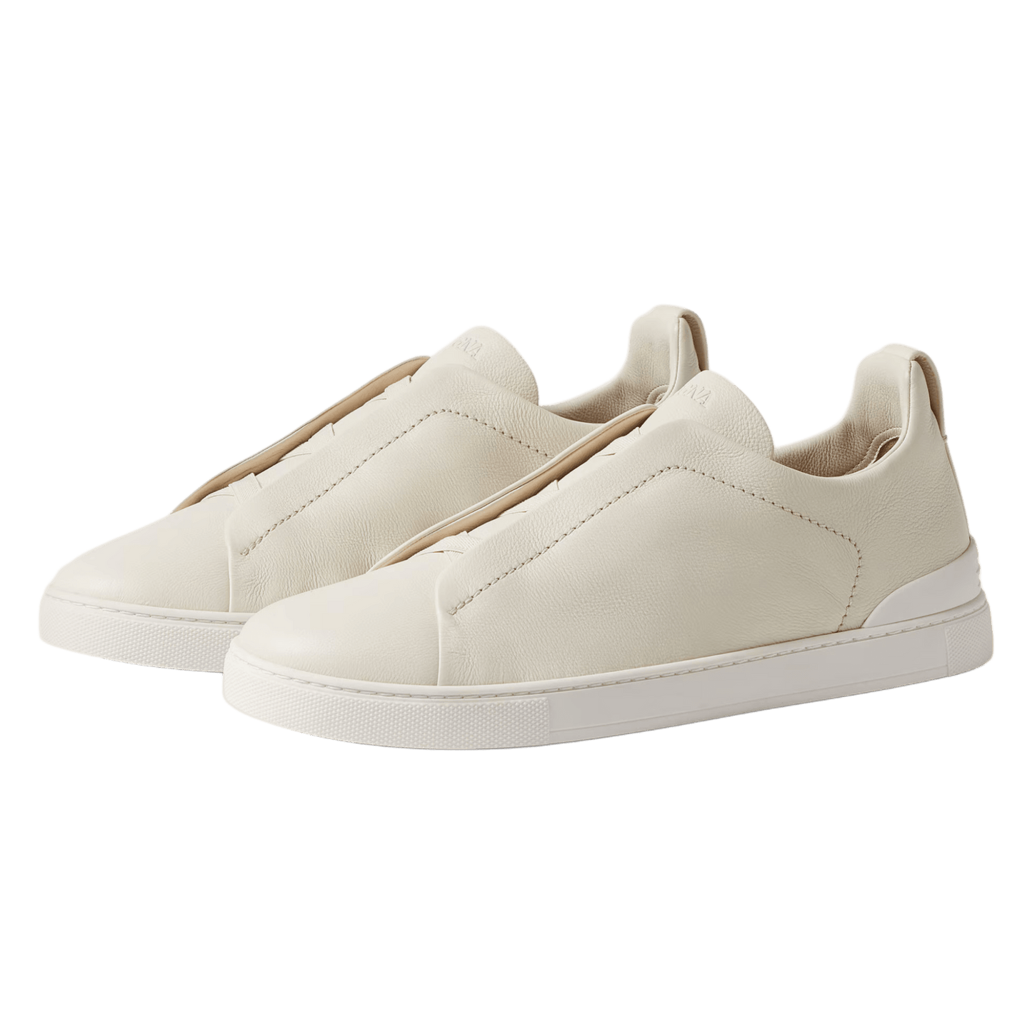 Zegna Men's Triple Stitch SECONDSKIN Leather Sneakers