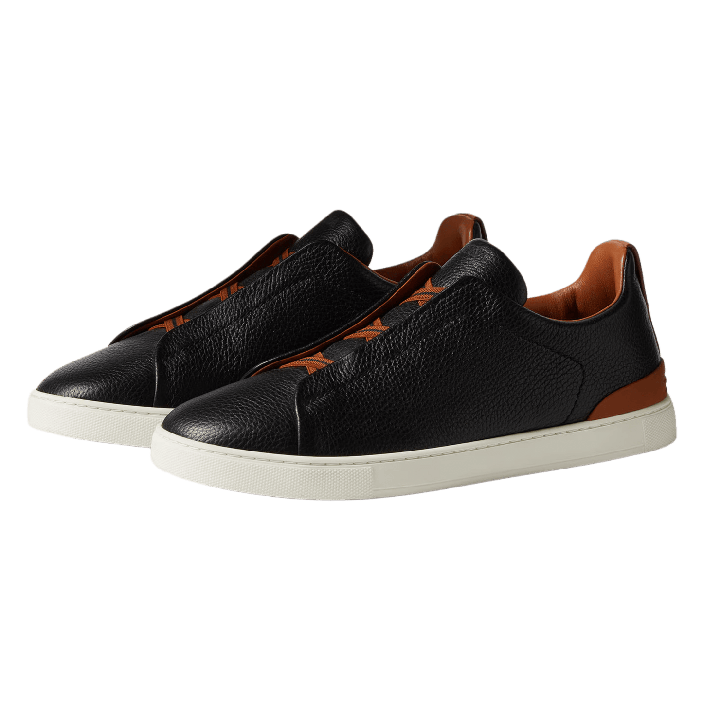 Zegna Men's Deerskin Triple Stitch Sneakers