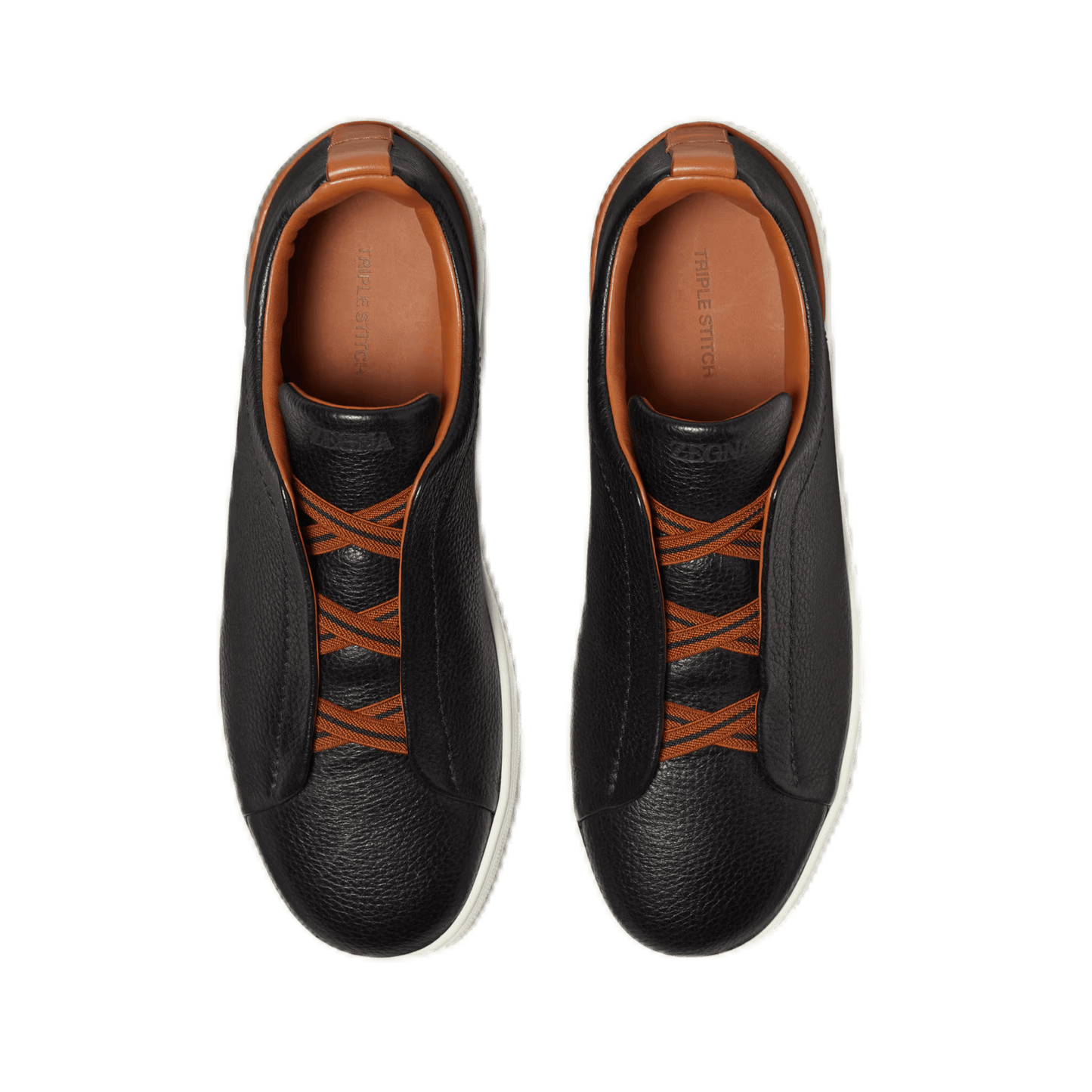 Zegna Men's Deerskin Triple Stitch Sneakers