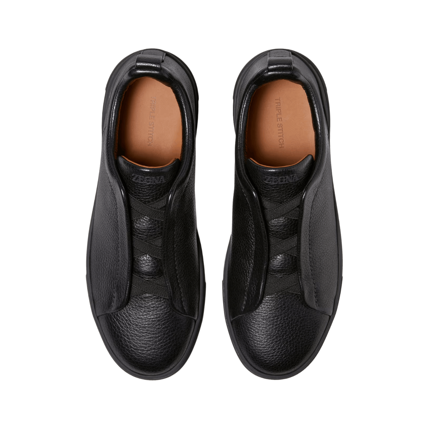 Zegna Men's Deerskin Triple Stitch Sneakers