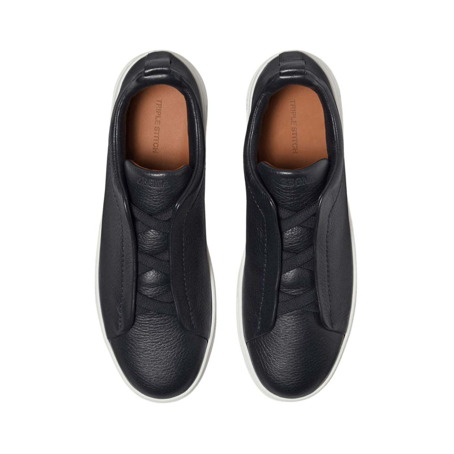 Zegna Men's Deerskin Triple Stitch Sneakers