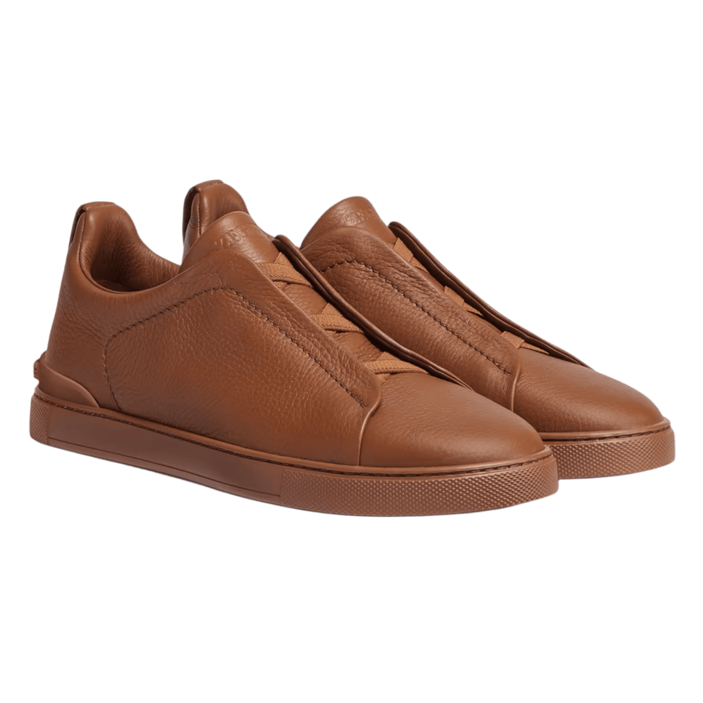 Zegna Men's Deerskin Triple Stitch Sneakers
