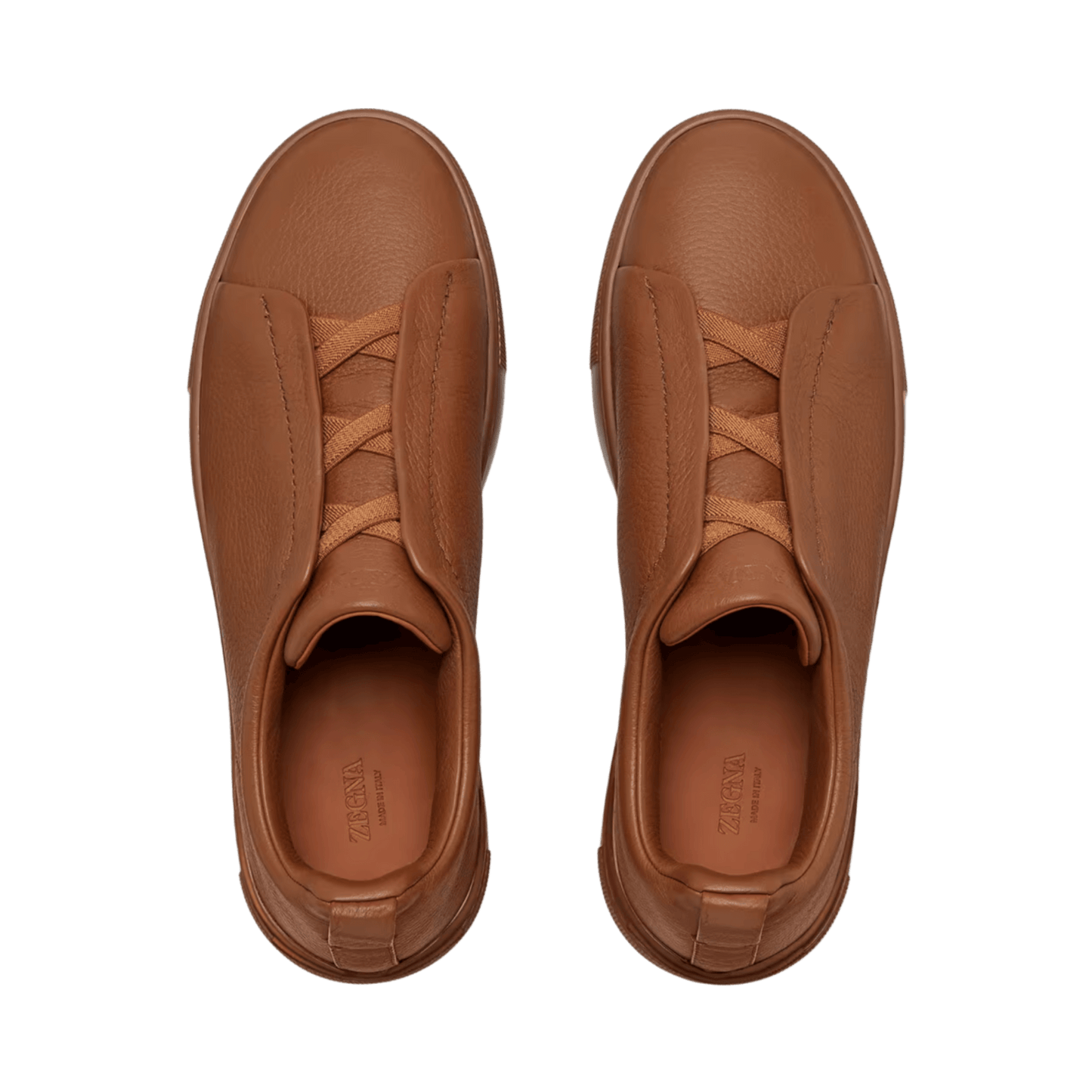 Zegna Men's Deerskin Triple Stitch Sneakers
