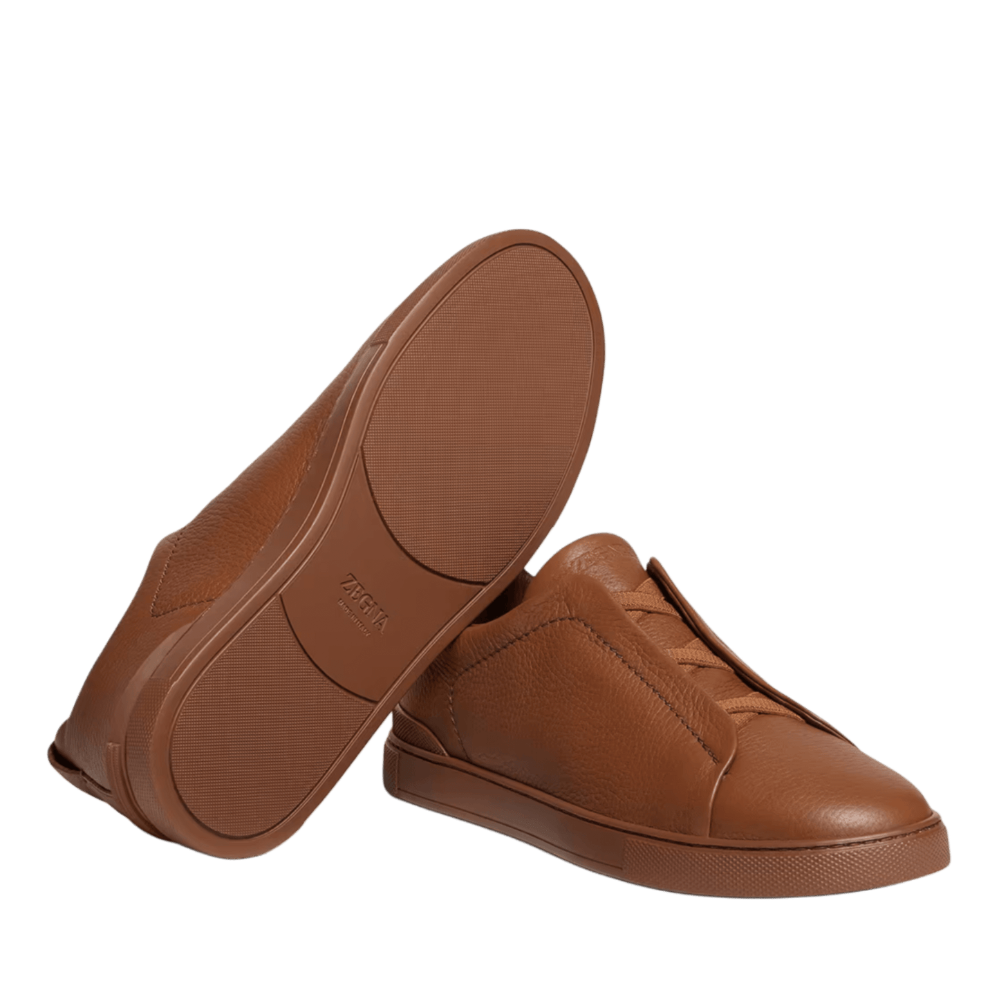 Zegna Men's Deerskin Triple Stitch Sneakers