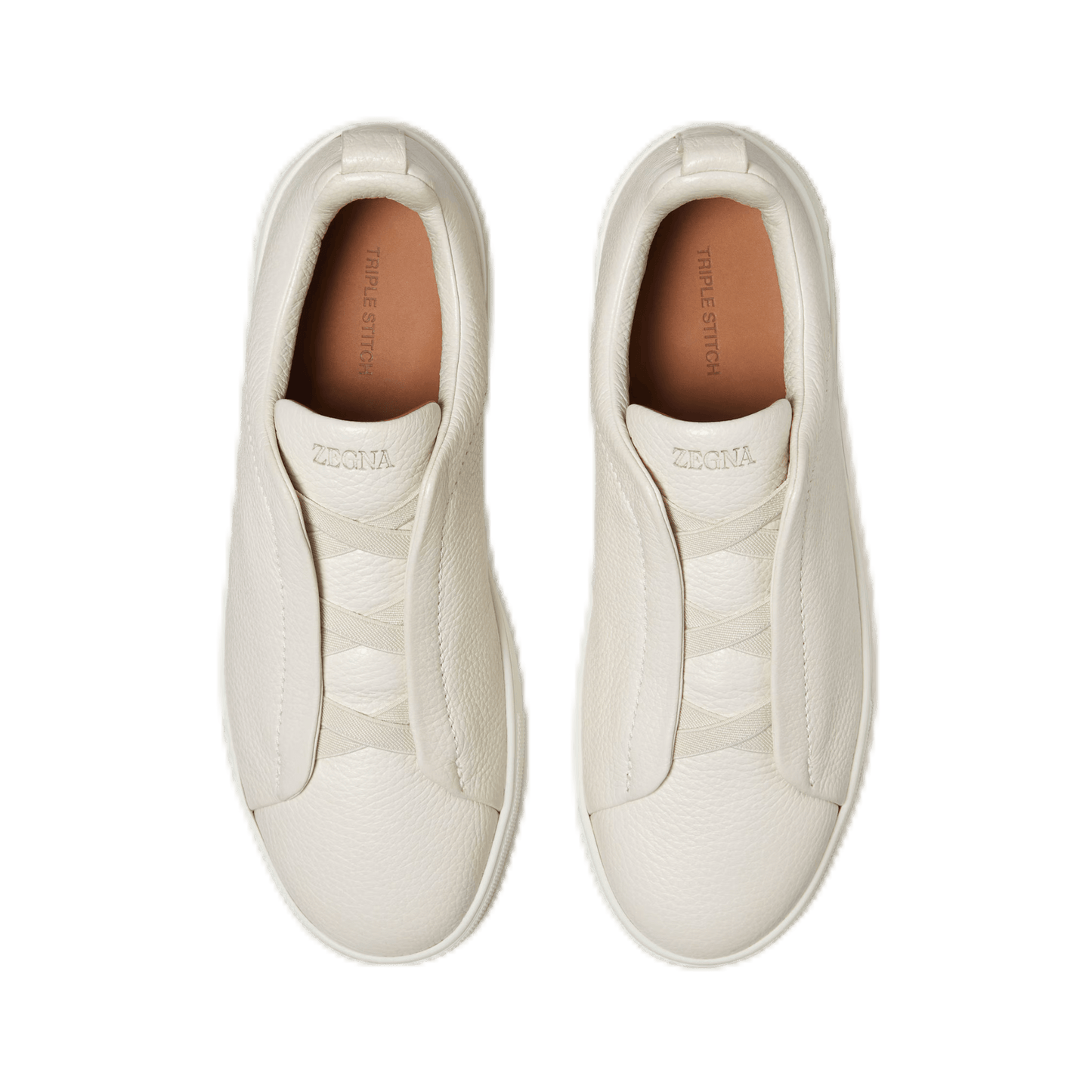 Zegna Men's Deerskin Triple Stitch Sneakers