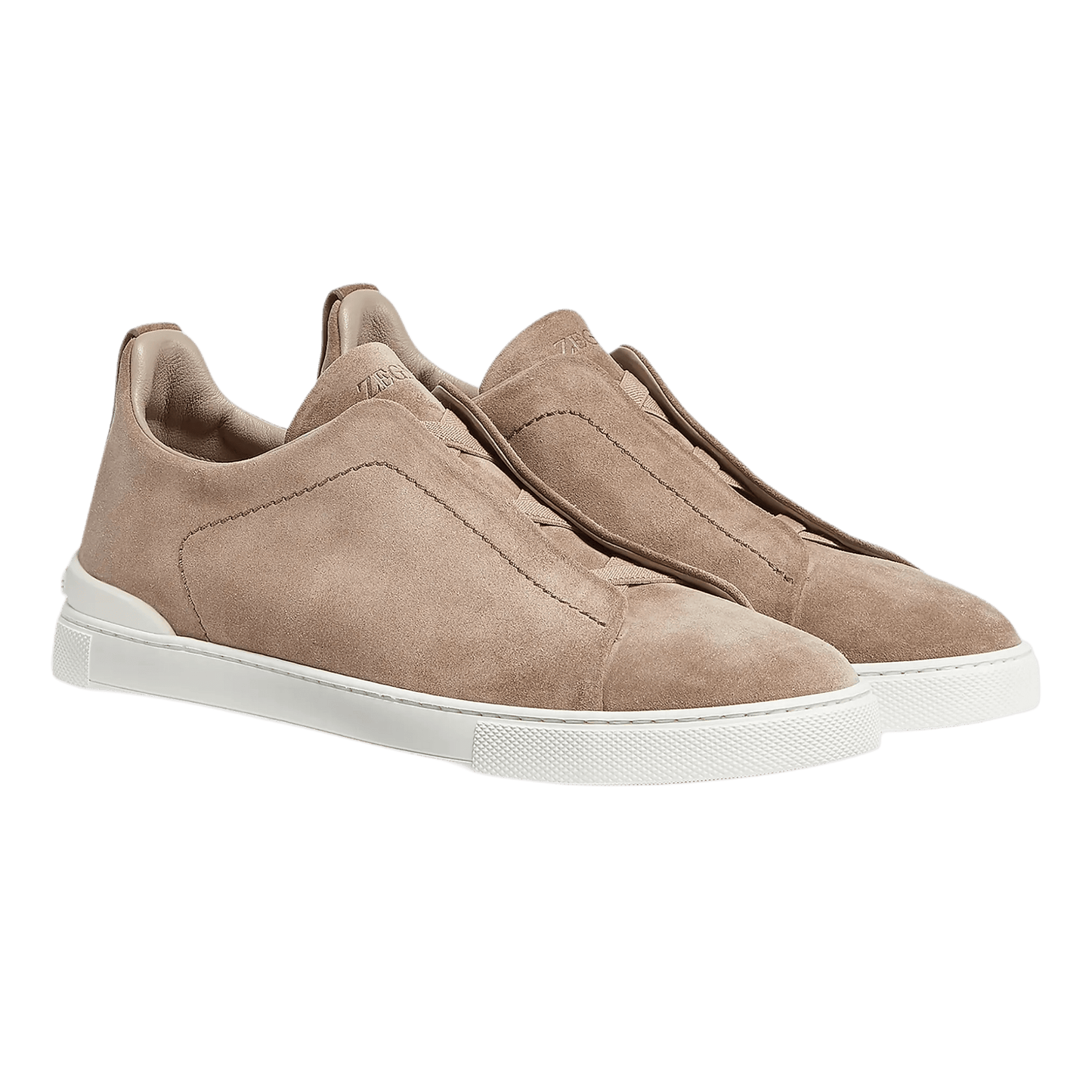Zegna Men's Suede Triple Stitch Sneakers