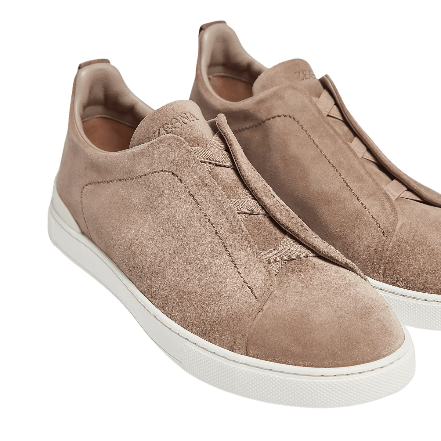 Zegna Men's Suede Triple Stitch Sneakers