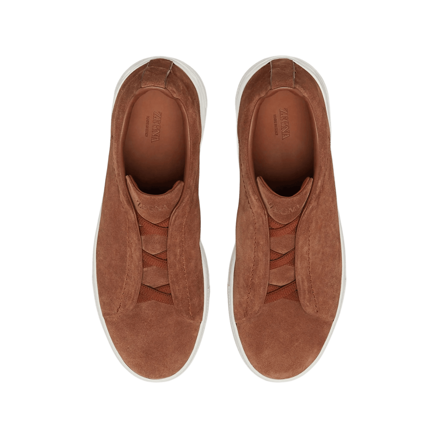 Zegna Men's Suede Triple Stitch Sneakers