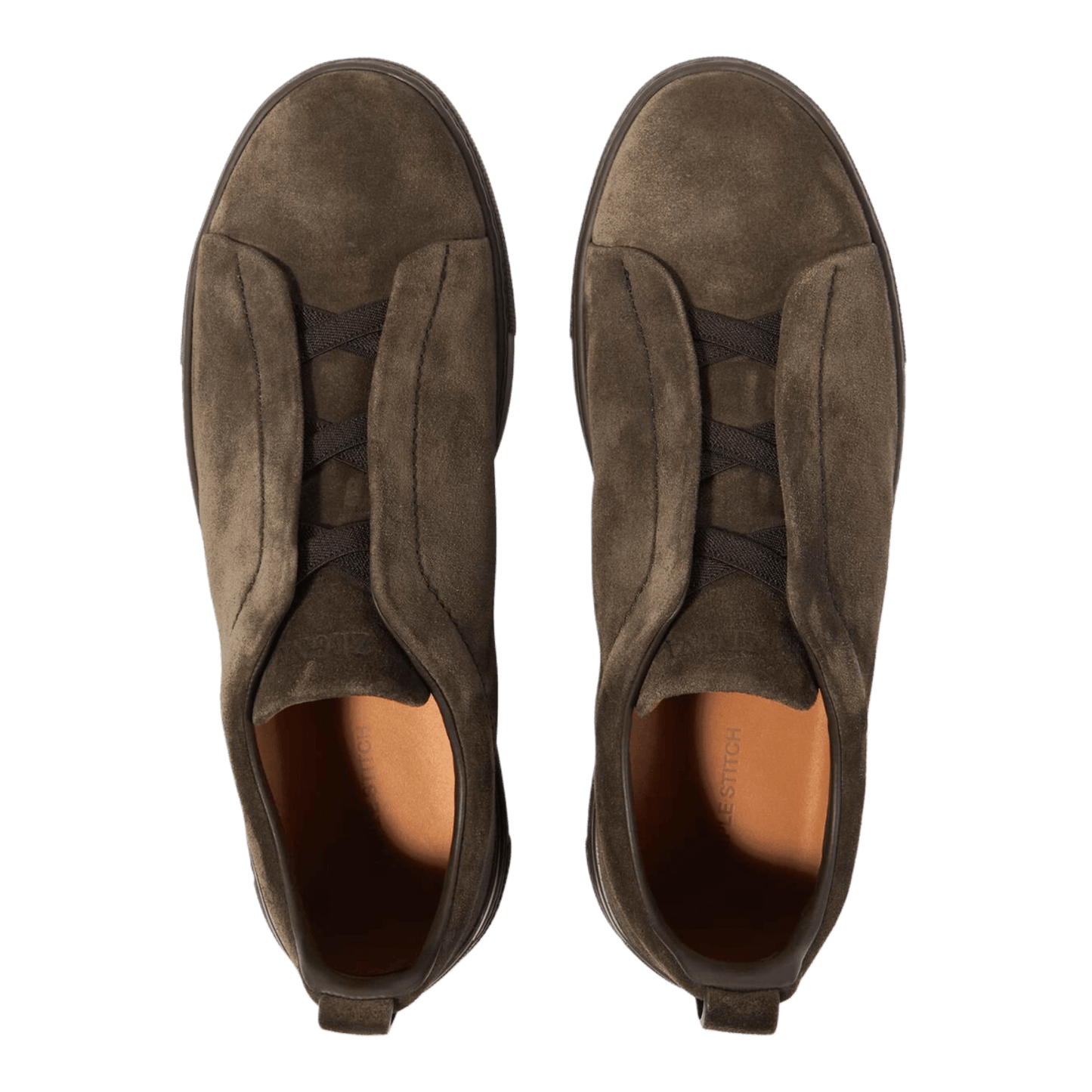Zegna Men's Suede Triple Stitch Sneakers