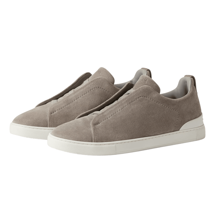 Zegna Men's Suede Triple Stitch Sneakers