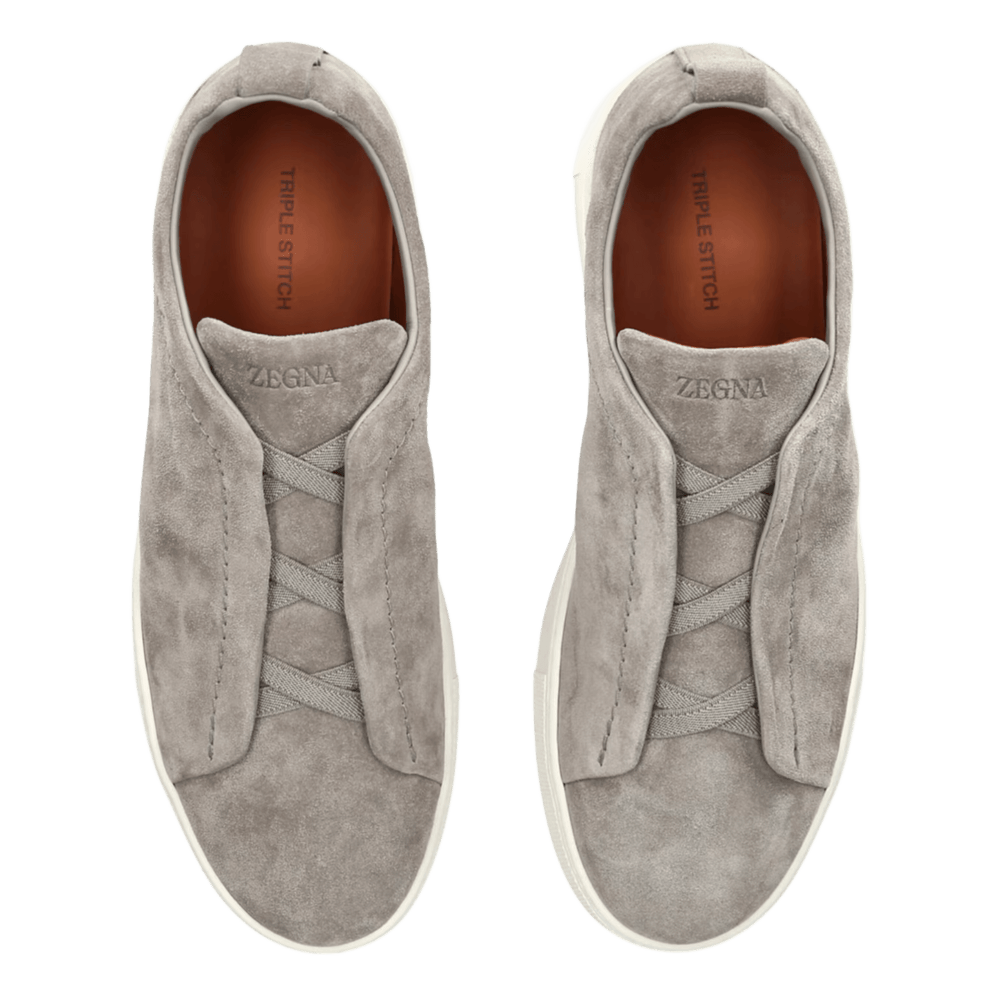 Zegna Men's Suede Triple Stitch Sneakers