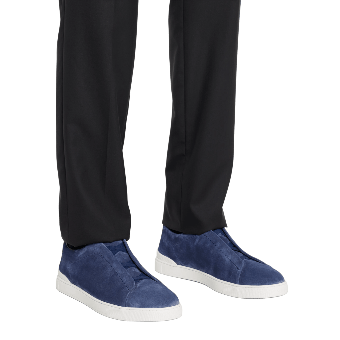 Zegna Men's Suede Triple Stitch Sneakers