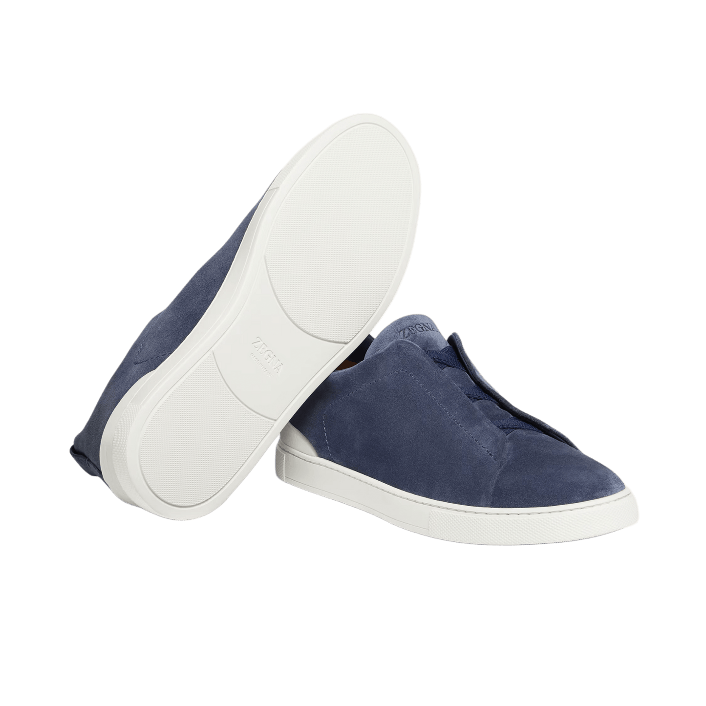 Zegna Men's Suede Triple Stitch Sneakers