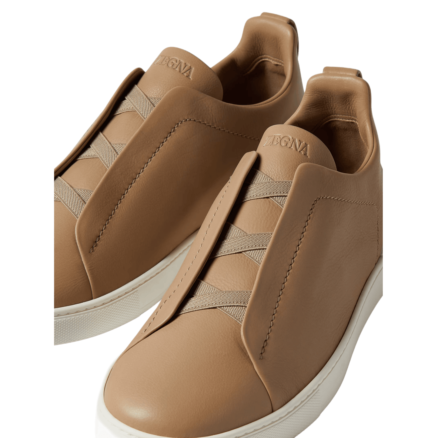 Zegna Men's Triple Stitch SECONDSKIN Leather Sneakers
