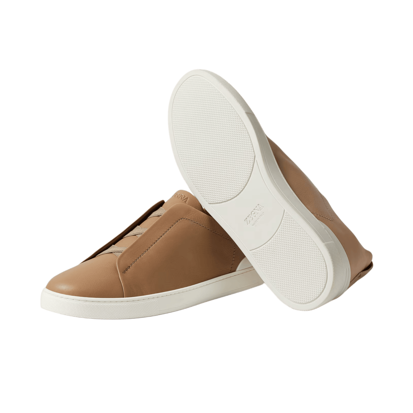 Zegna Men's Triple Stitch SECONDSKIN Leather Sneakers