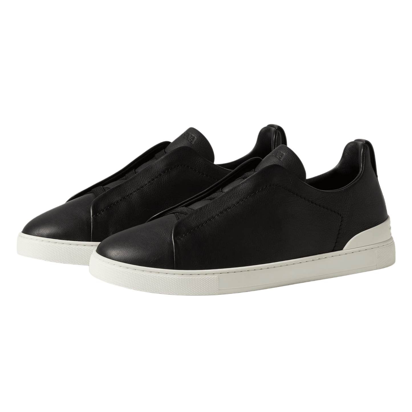 Zegna Men's Triple Stitch SECONDSKIN Leather Sneakers