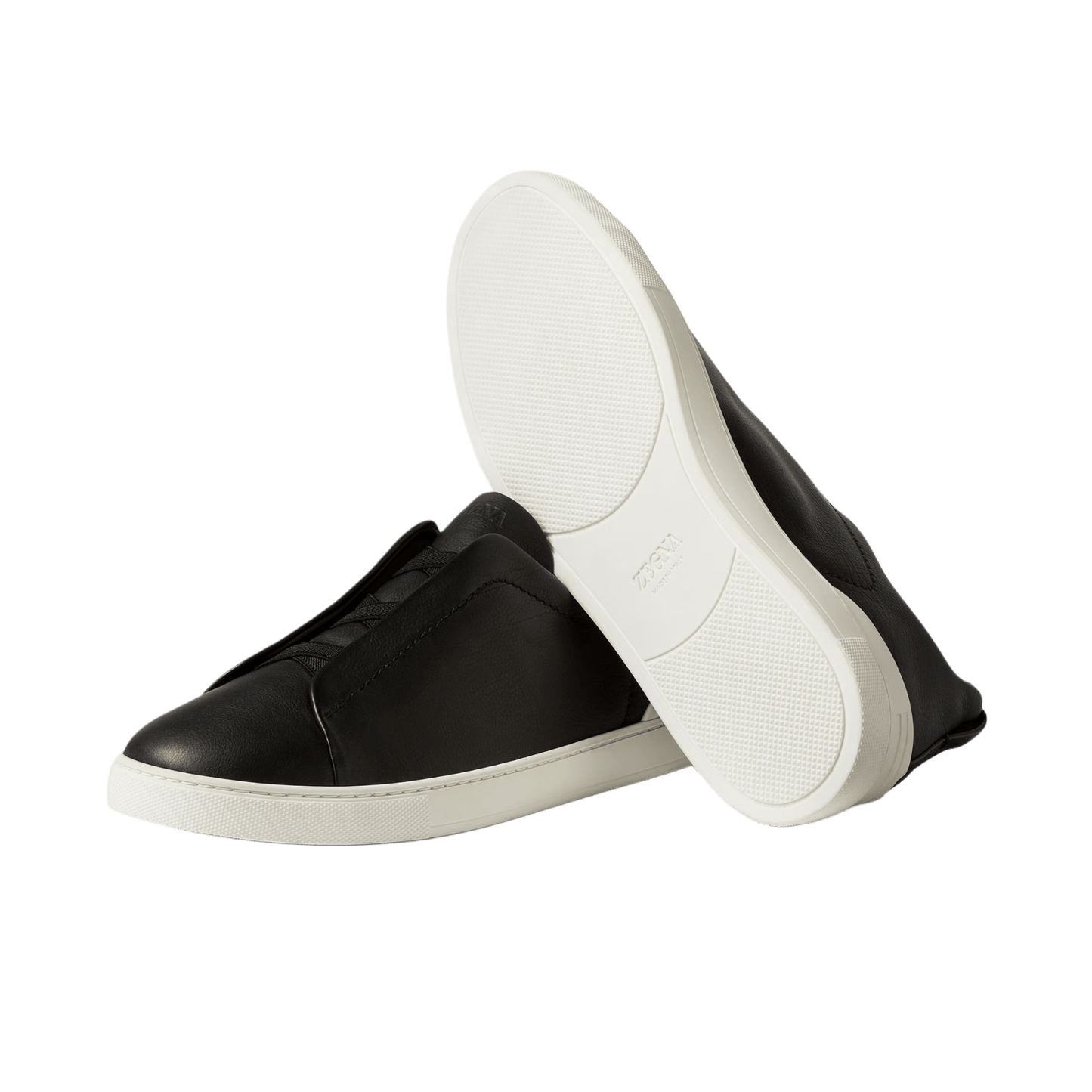 Zegna Men's Triple Stitch SECONDSKIN Leather Sneakers