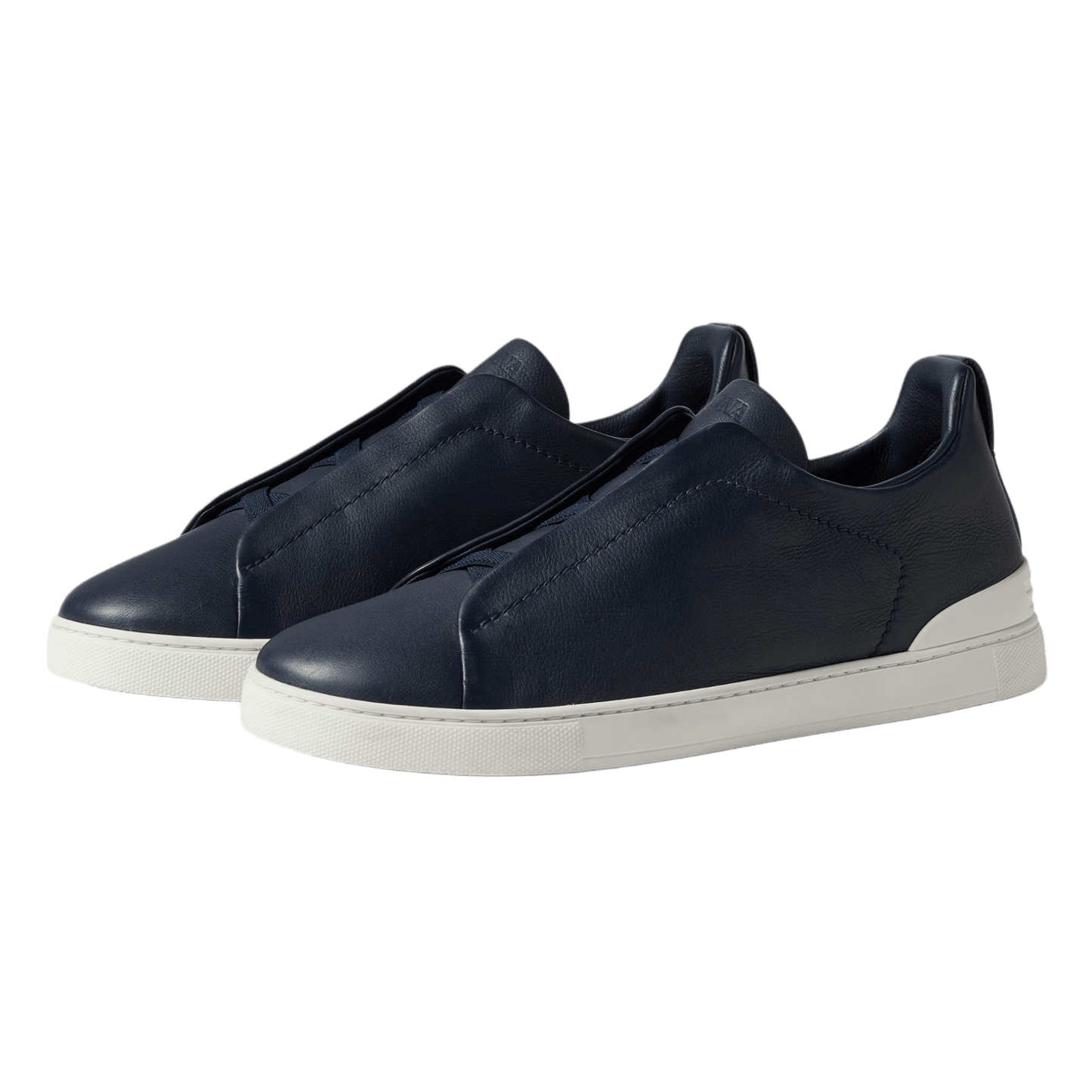 Zegna Men's Triple Stitch SECONDSKIN Leather Sneakers