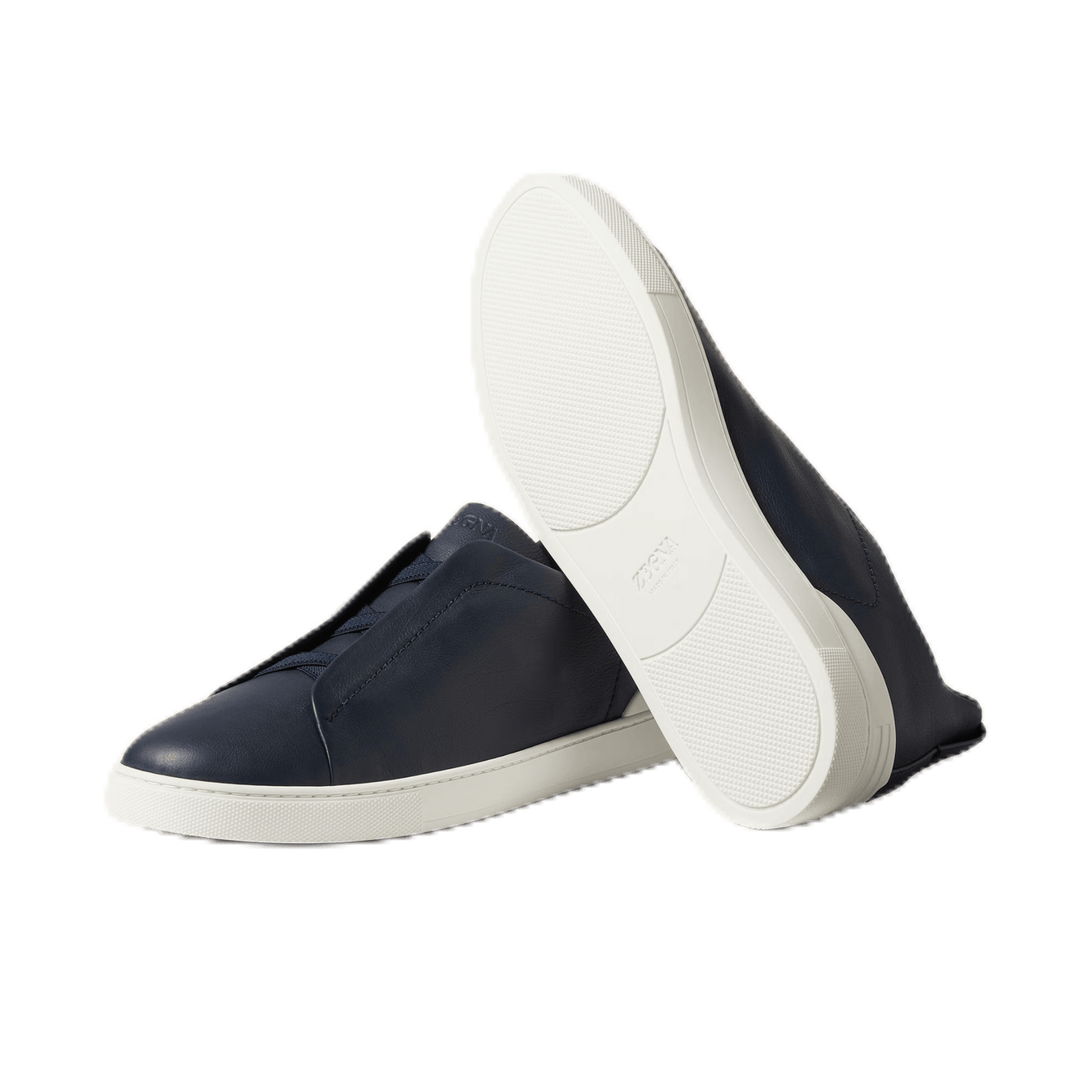 Zegna Men's Triple Stitch SECONDSKIN Leather Sneakers