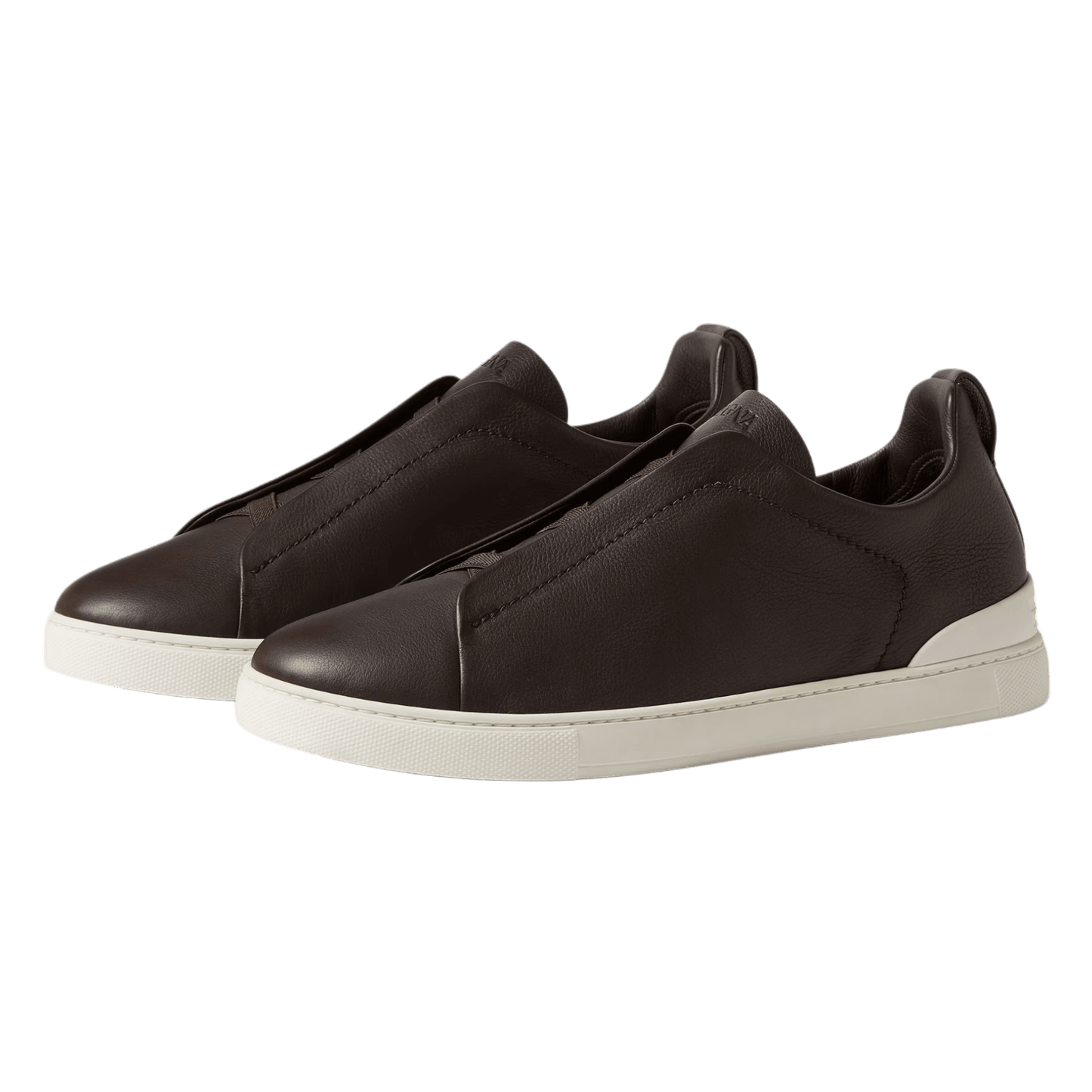 Zegna Men's Triple Stitch SECONDSKIN Leather Sneakers