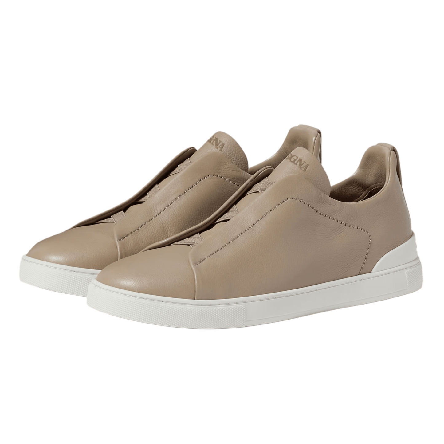 Zegna Men's Triple Stitch SECONDSKIN Leather Sneakers