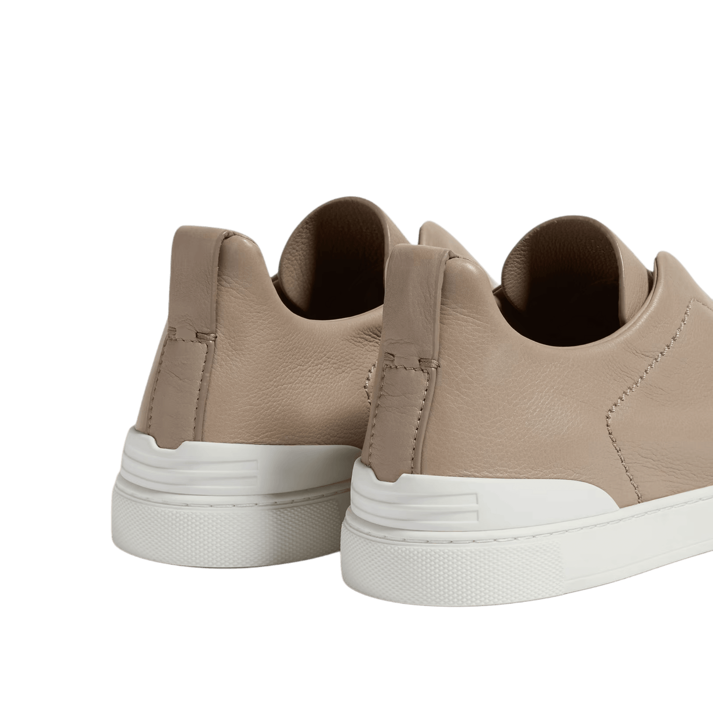 Zegna Men's Triple Stitch SECONDSKIN Leather Sneakers