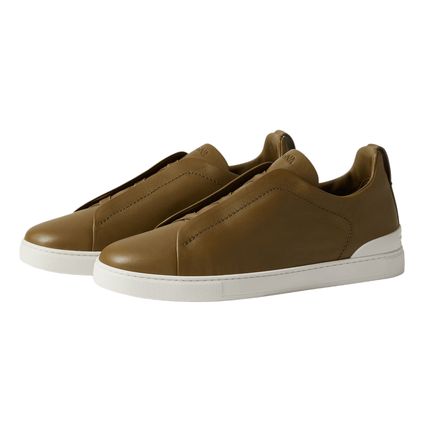 Zegna Men's Triple Stitch SECONDSKIN Leather Sneakers