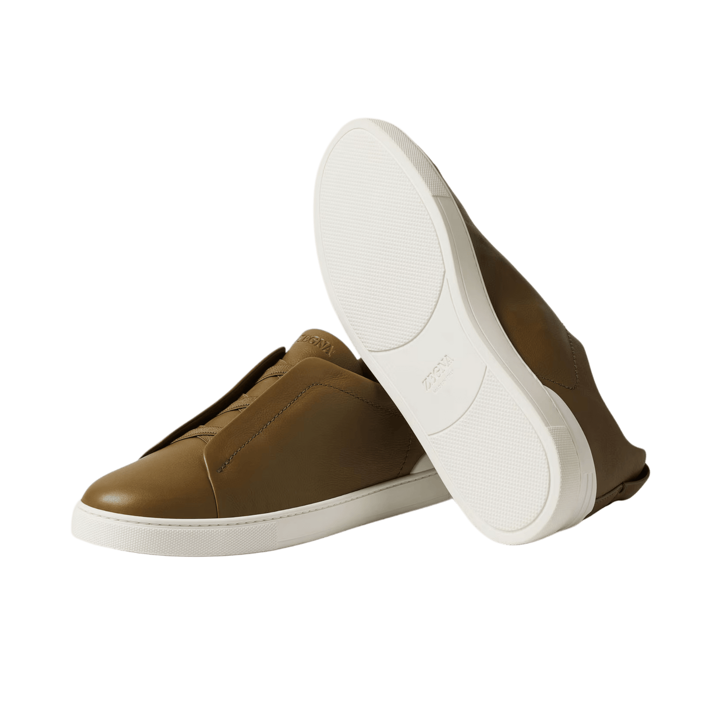 Zegna Men's Triple Stitch SECONDSKIN Leather Sneakers