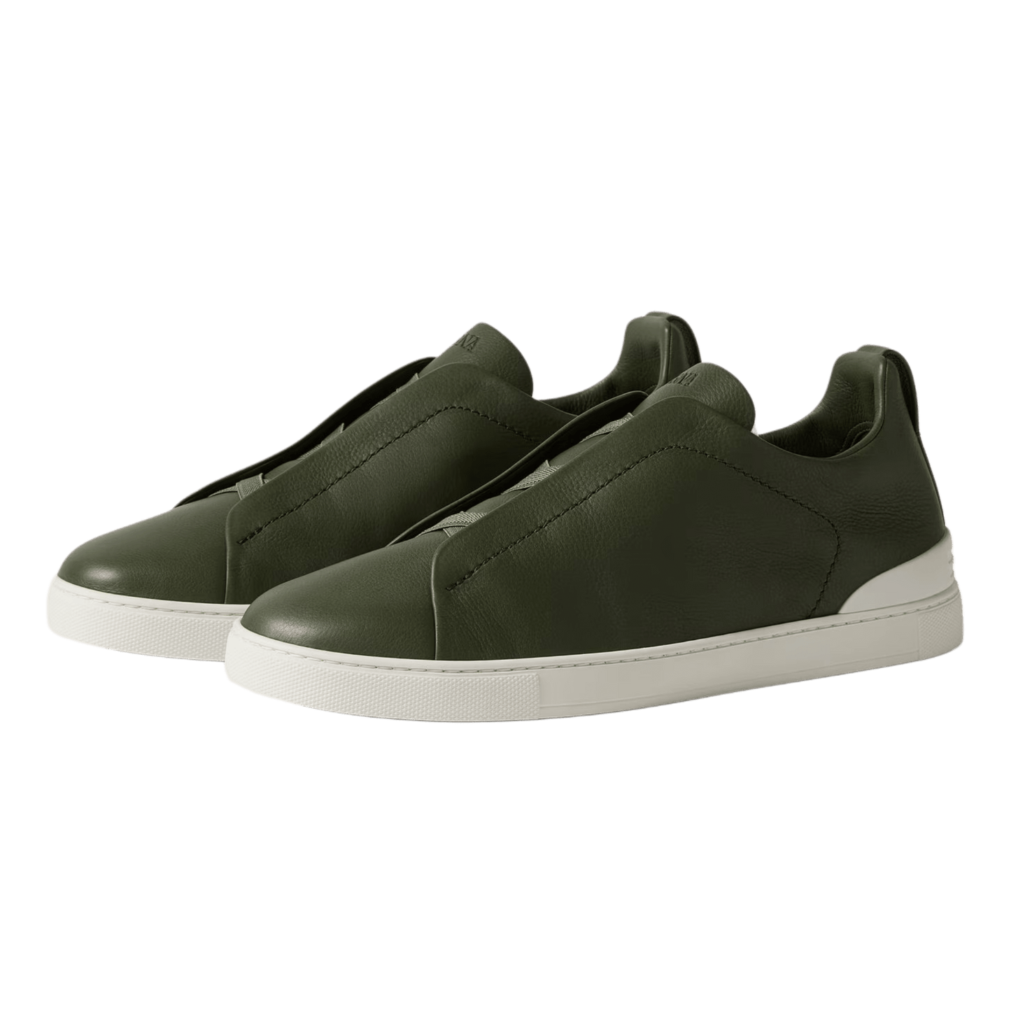 Zegna Men's Triple Stitch SECONDSKIN Leather Sneakers