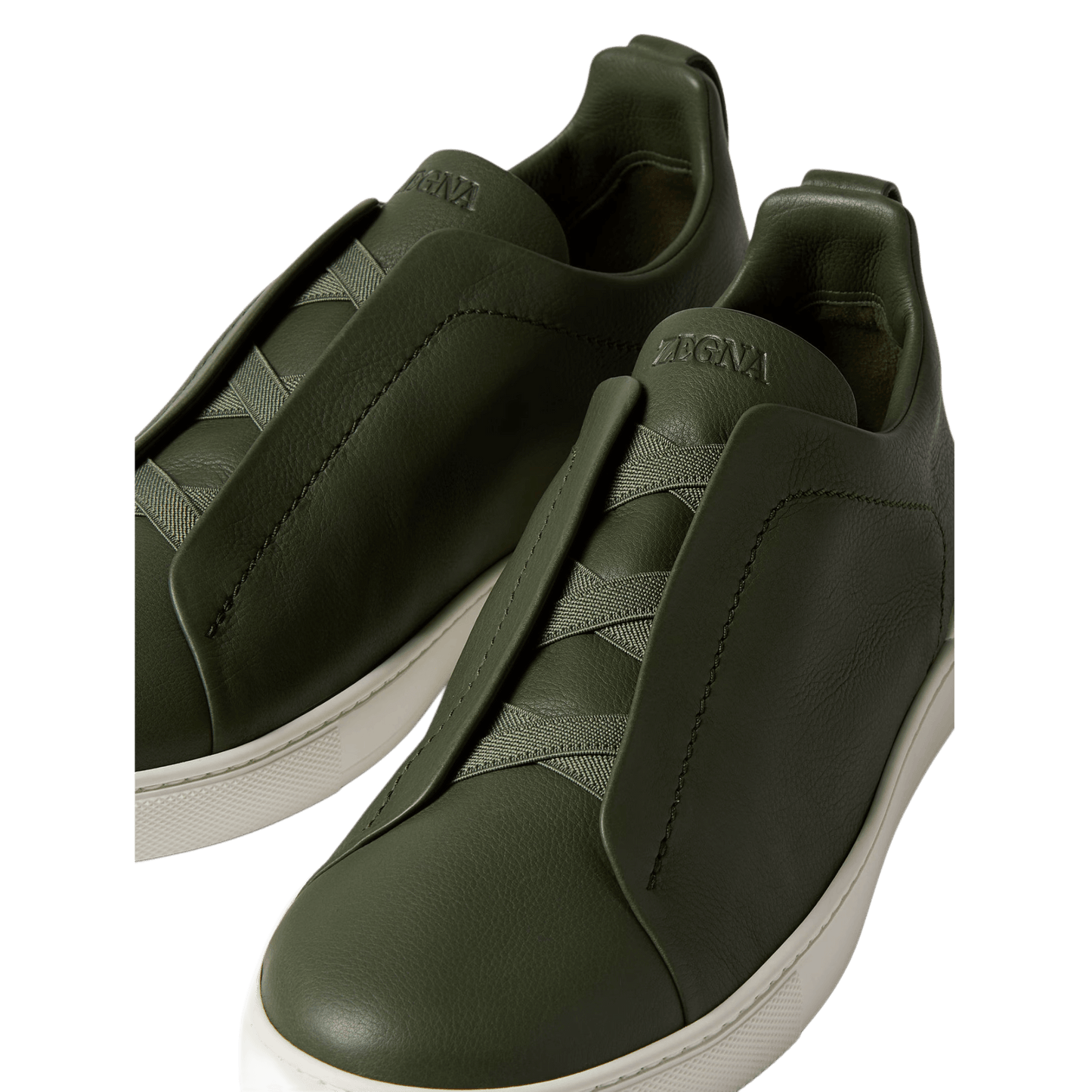 Zegna Men's Triple Stitch SECONDSKIN Leather Sneakers
