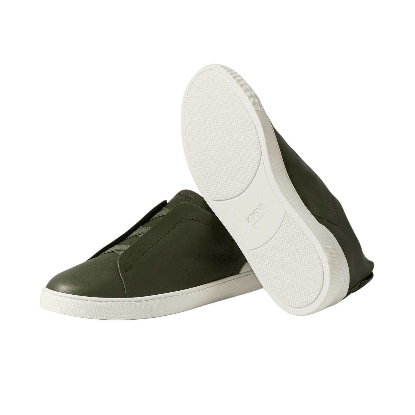 Zegna Men's Triple Stitch SECONDSKIN Leather Sneakers