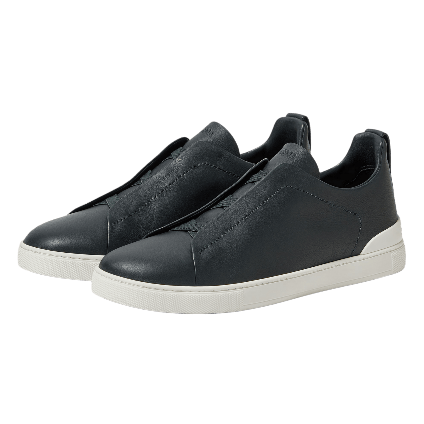 Zegna Men's Triple Stitch SECONDSKIN Leather Sneakers