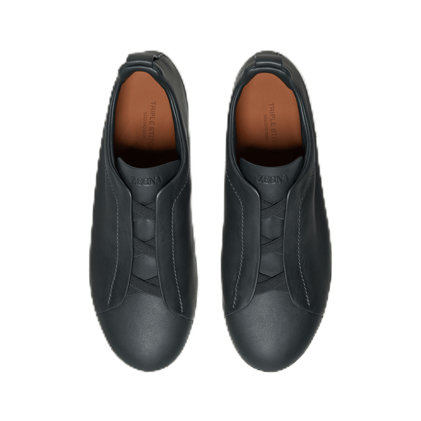 Zegna Men's Triple Stitch SECONDSKIN Leather Sneakers