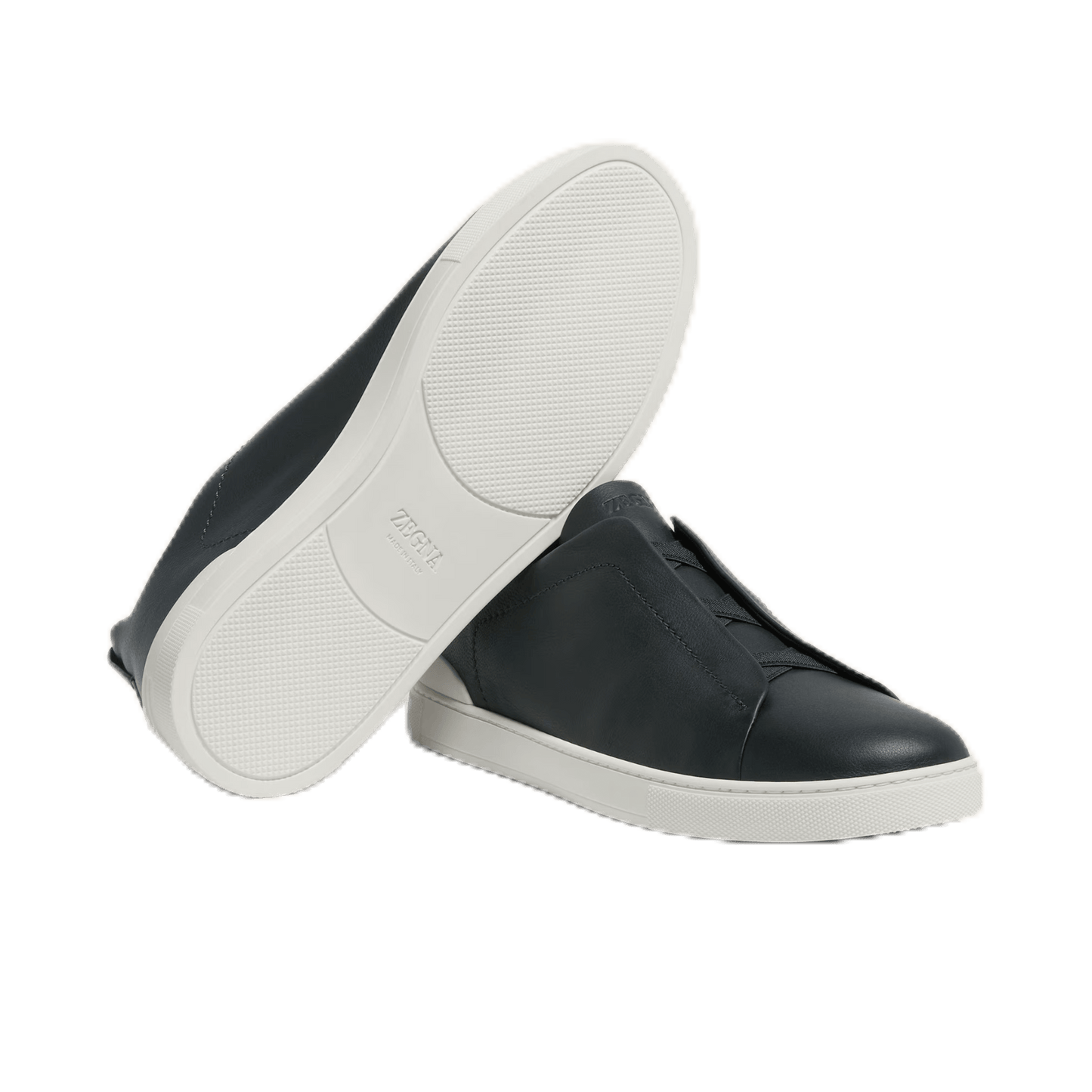 Zegna Men's Triple Stitch SECONDSKIN Leather Sneakers