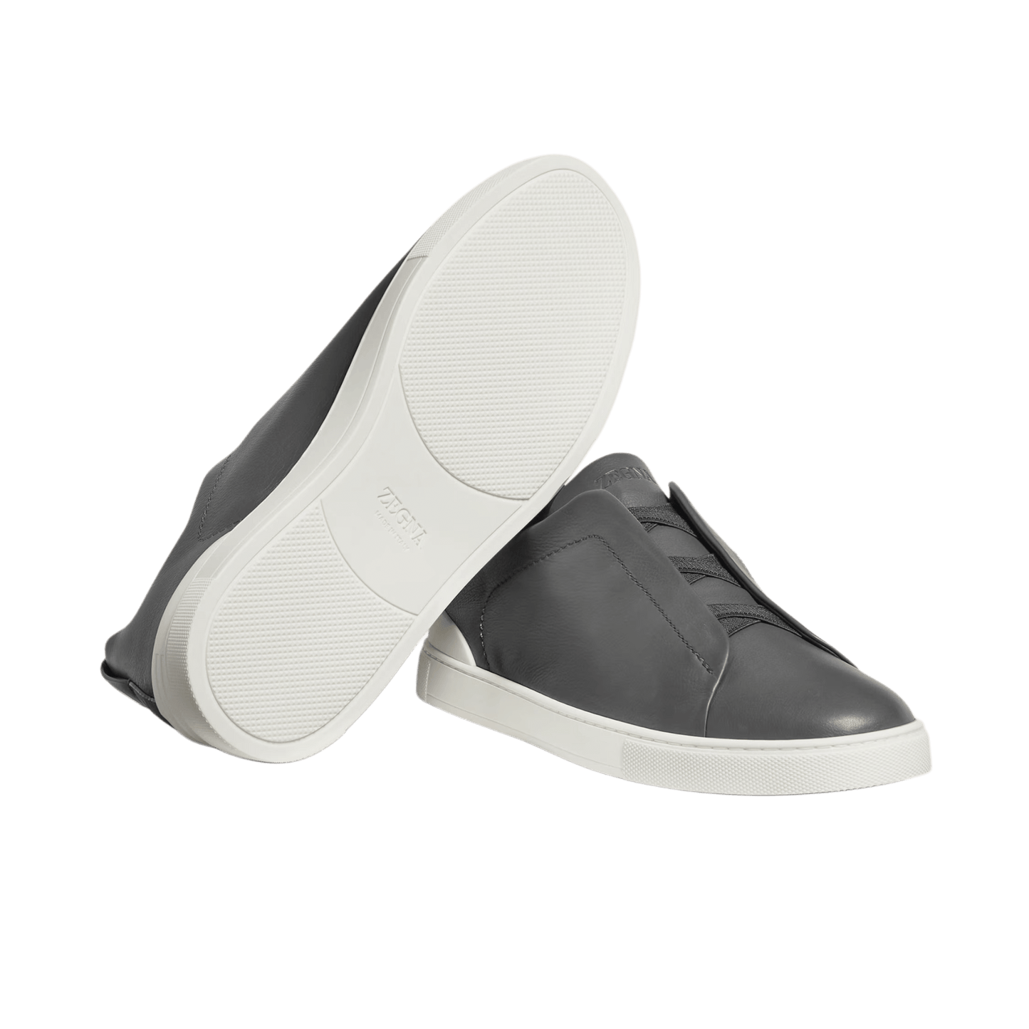 Zegna Men's Triple Stitch SECONDSKIN Leather Sneakers