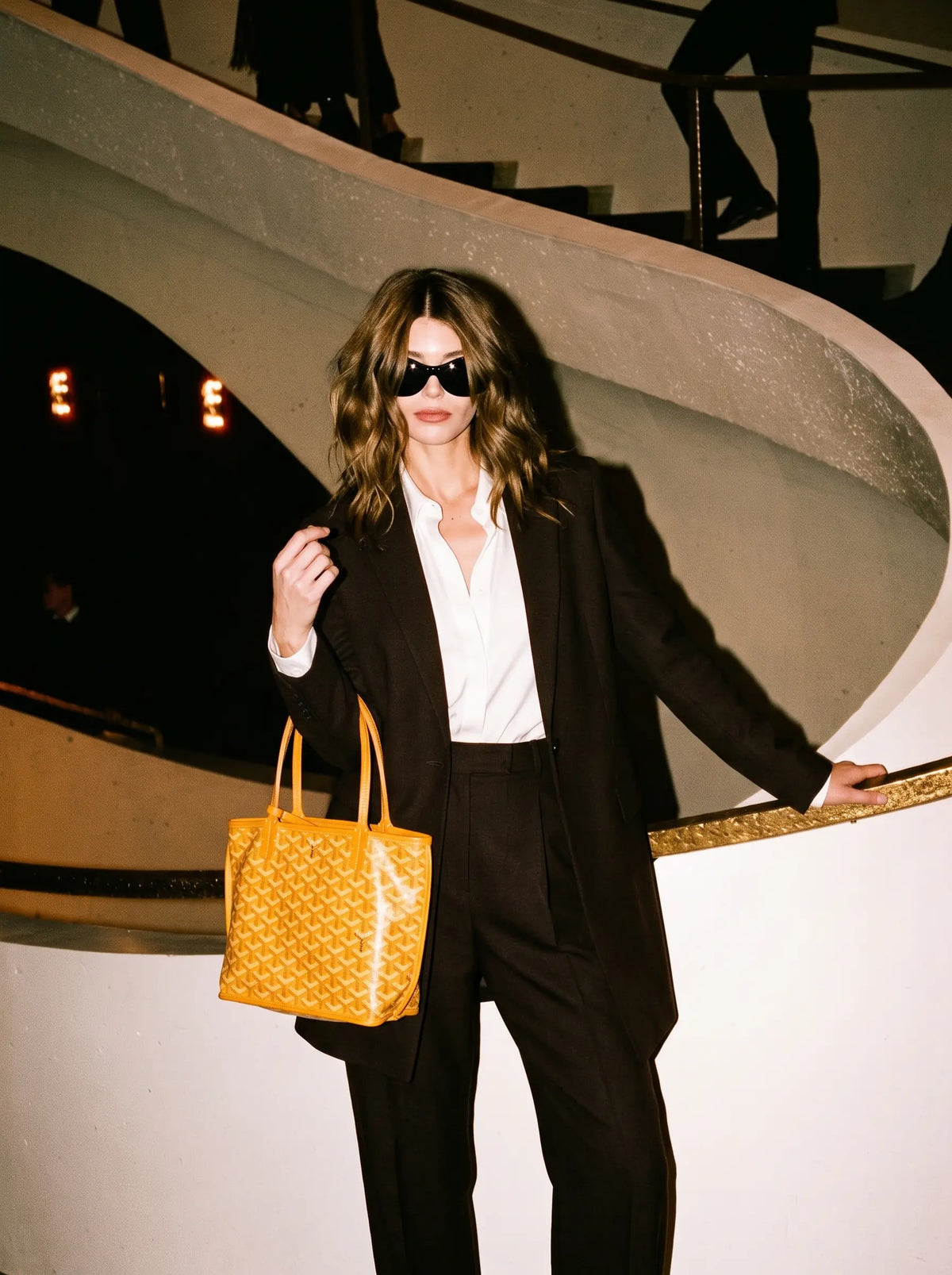 Goyard Anjou Mini bag - Yellow - Model photo